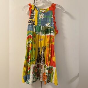 Kimchi Blue scalloped kittie dress (yellow kittens/cats)